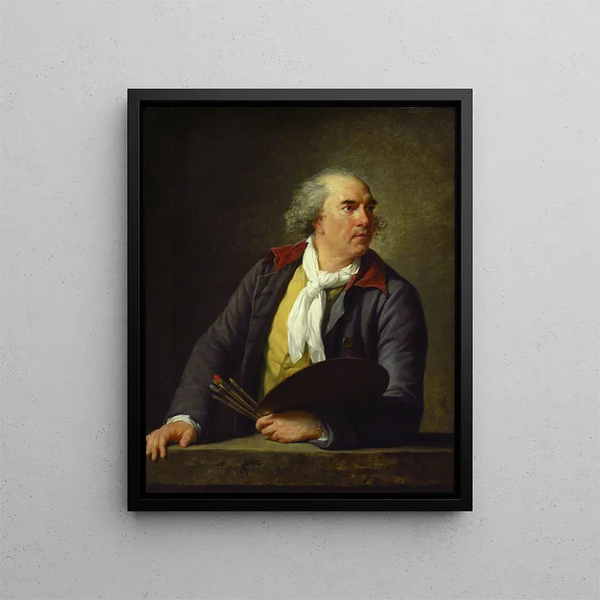 Portrait Painting of Hubert Robert - Elisabeth Louise Vigée Le Brun — framed artwork on a wall