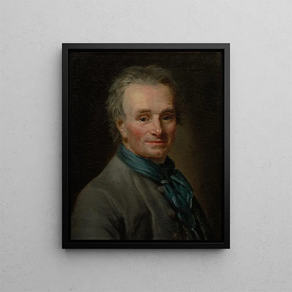 Portrait of Jean Baptiste Lemoyne the Younger - Elisabeth Louise Vigée Le Brun — framed artwork on a wall
