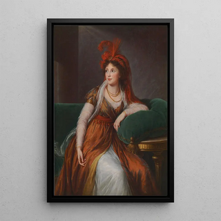 Portrait of Princess Anna Alexandrovna Galitzin - Elisabeth Louise Vigée Le Brun — framed artwork on a wall