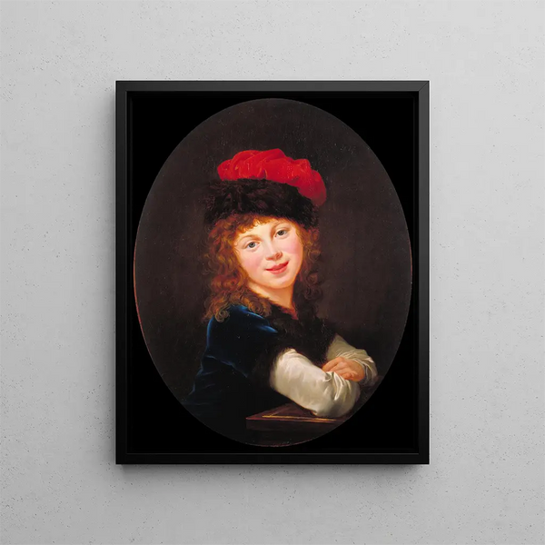 Portrait of a Girl - Elisabeth Louise Vigée Le Brun — framed artwork on a wall