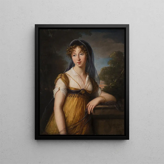 Portrait of a Woman - Elisabeth Louise Vigée Le Brun — framed artwork on a wall