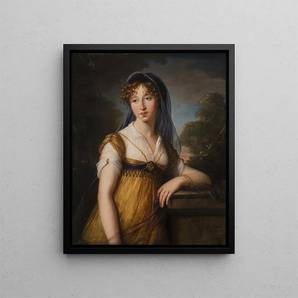 Portrait of a Woman - Elisabeth Louise Vigée Le Brun — framed artwork on a wall