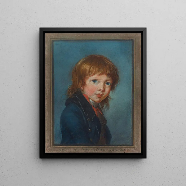 Portrait of a Boy - Elisabeth Louise Vigée Le Brun — framed artwork on a wall
