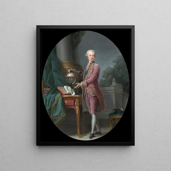 Portrait of the Prince of Nassau - Elisabeth Louise Vigée Le Brun — framed artwork on a wall