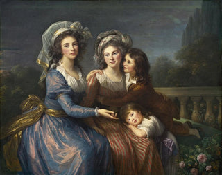 La marquise de Pezay et la marquise de Roug avec ses fils Alexis et Adrien - Elisabeth Louise Vigée Le Brun — artwork view