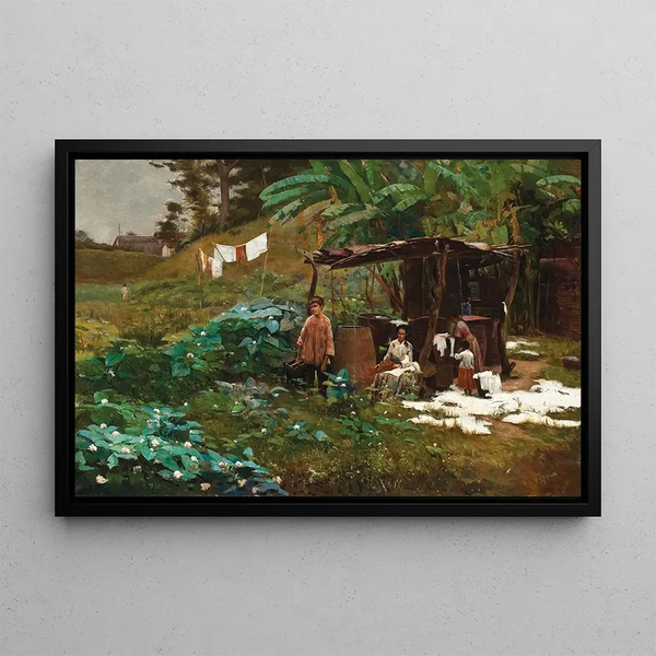 Les laveuses - Eliseu Visconti — framed artwork on a wall