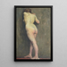 Female nude painting from behind - Eliseu Visconti — framed artwork on a wall