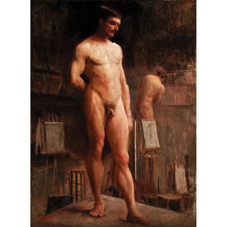 Reproduction of the painting Male nude painting front view - Eliseu Visconti