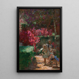 Promenade dans le parc - Eliseu Visconti — framed artwork on a wall