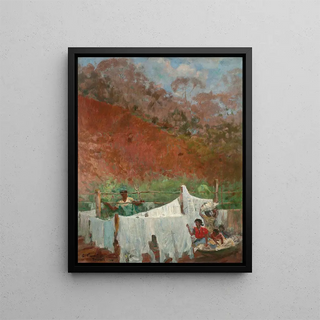 Suspendre les vêtements - Eliseu Visconti — framed artwork on a wall