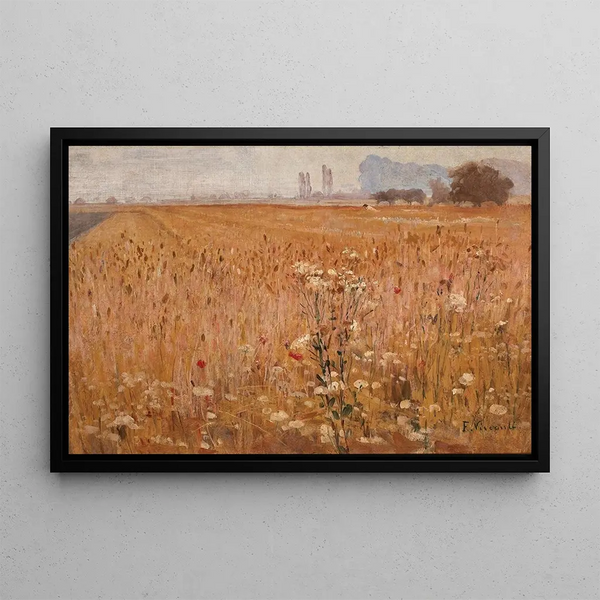 Wheat Field Painting - Eliseu Visconti — framed artwork on a wall