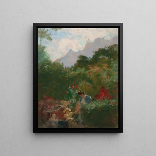 A nest - Eliseu Visconti — framed artwork on a wall
