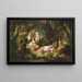 Femmes nues dans un jardin ombragé - Eliza Joinville — framed artwork on a wall