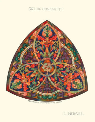 Gothic Ornament Painting - Elizabeth A. Nedwill — artwork view