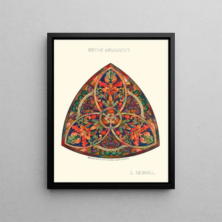 Gothic Ornament Painting - Elizabeth A. Nedwill — framed artwork on a wall