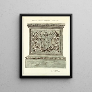 Historic Ornament Portfolio Painting - Elizabeth A. Nedwill — framed artwork on a wall