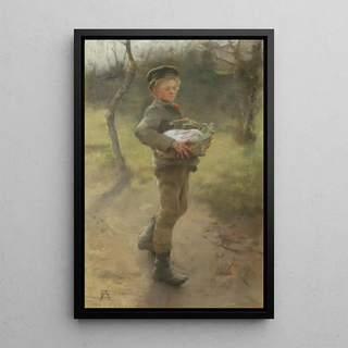 First love - Elizabeth Adela Forbes — framed artwork on a wall