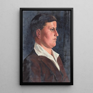 Untitled Portrait of a Young Man - Elizabeth Berry — framed artwork on a wall