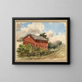 Sharon Springs - Elizabeth Boott Duveneck — framed artwork on a wall