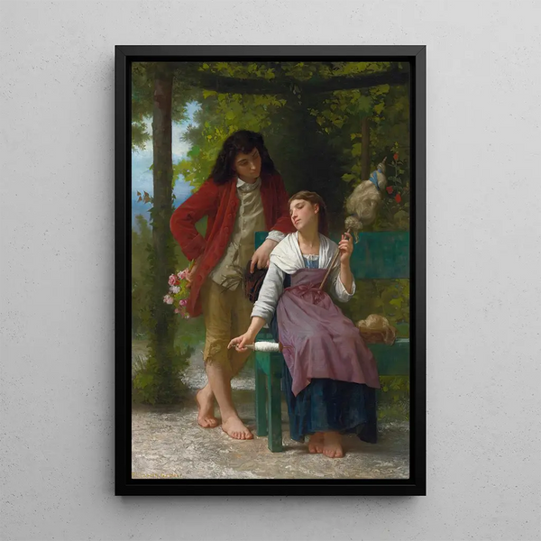 Before the Engagement - Elizabeth Jane Gardner Bouguereau — framed artwork on a wall