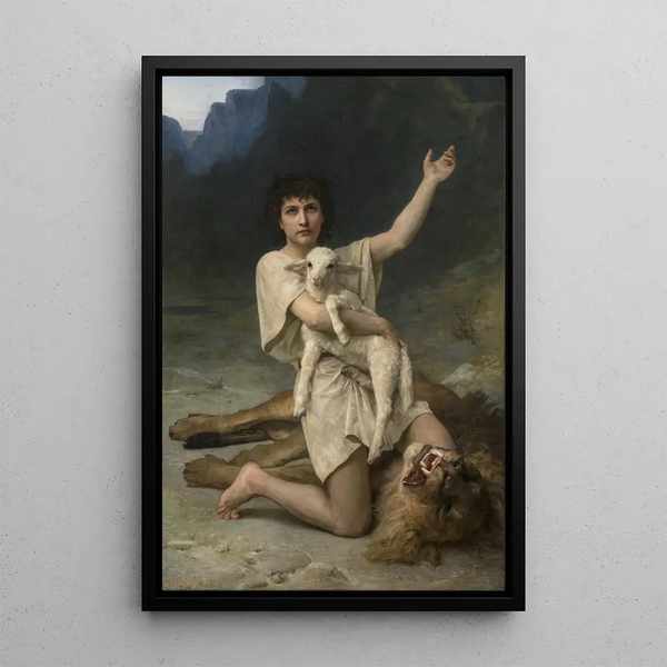 The Shepherd David - Elizabeth Jane Gardner Bouguereau — framed artwork on a wall