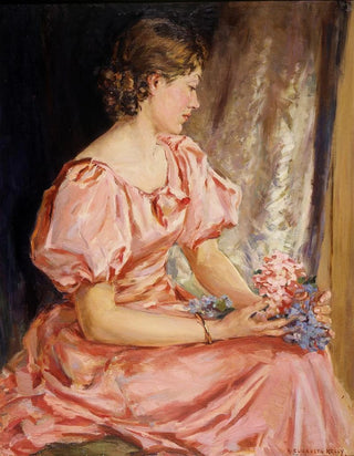 Portrait of Lorna, the girl in pink - Elizabeth Kelly — artwork view