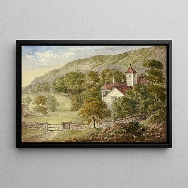 Manoir de campagne - Elizabeth Murray — framed artwork on a wall