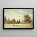 Cows in front of the manor and the church - Elizabeth Murray — framed artwork on a wall