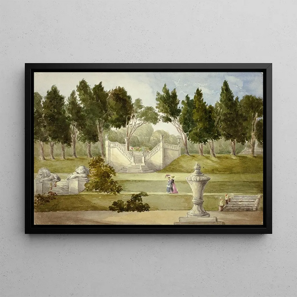 Garden at Clifton Hall - Elizabeth Murray — framed artwork on a wall