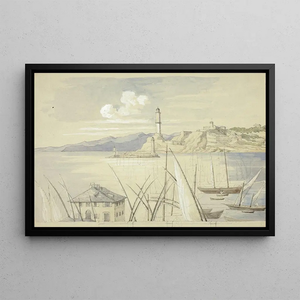 Genoa from the Croce di Malta - Elizabeth Murray — framed artwork on a wall