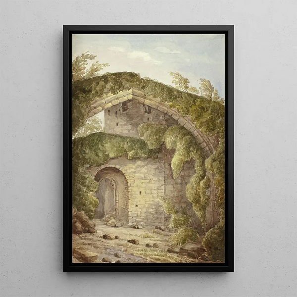 Interior painting of Conway Castle - Elizabeth Murray — framed artwork on a wall