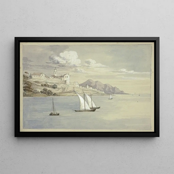 Portofino depuis la mer, Gênes - Elizabeth Murray — framed artwork on a wall