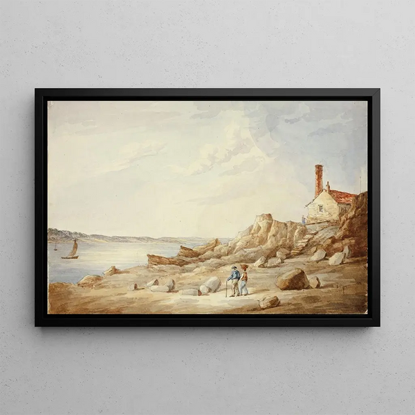 Rocky Shore Painting - Elizabeth Murray — framed artwork on a wall