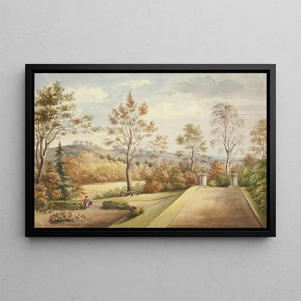 Terrace at Wentworth Castle - Elizabeth Murray — framed artwork on a wall