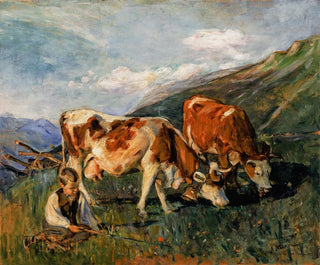 In the Upper Pasture in Switzerland - Elizabeth Nourse — artwork view