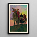 Once again, the herald brought the trumpet to his lips and blew - Elizabeth Shippen Green Elliott — framed artwork on a wall
