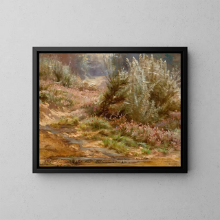 Wildflowers painting by Elizabeth Strong — framed artwork on a wall