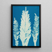 Huntington Long Island Fougères Painting Pl36 - Ella J C Hurd — framed artwork on a wall