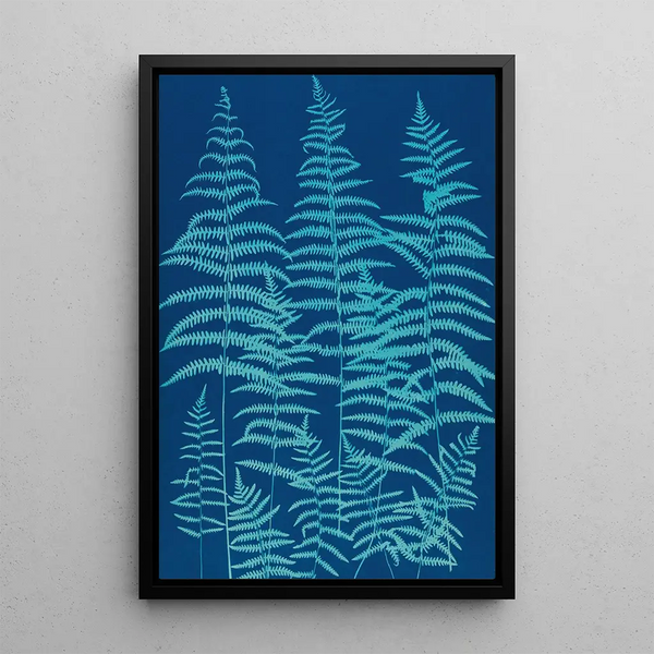 Huntington Long Island Fougères Painting Pl39 - Ella J C Hurd — framed artwork on a wall
