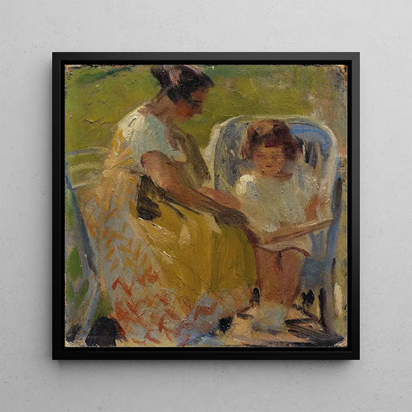 Elle Lanzer and her daughter Bettina - Otto Friedrich — framed artwork on a wall