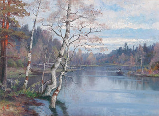 Spring Landscape Painting - Ellen Favorin — artwork view