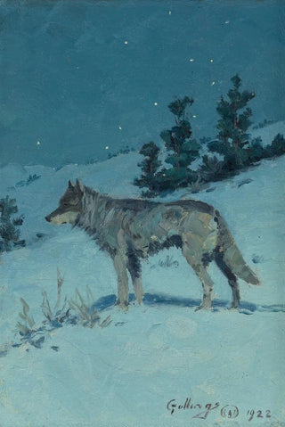 Elling William Gollings - Lone Wolf in Starlight.webp