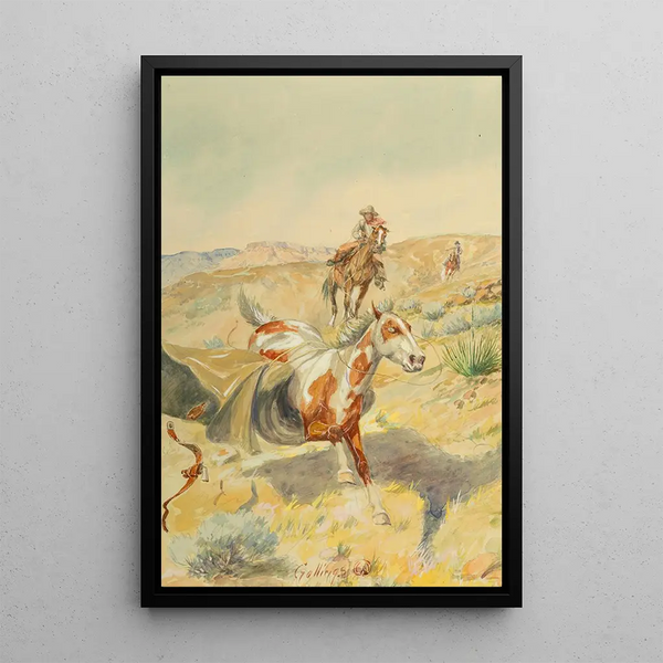 La Chambre bouleversée - Elling William Gollings — framed artwork on a wall
