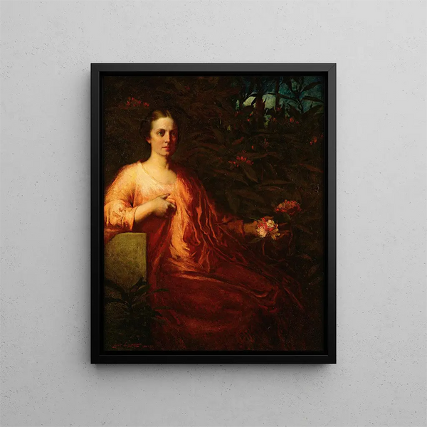 Ma Dame Rhododendron - Elliott Daingerfield — framed artwork on a wall