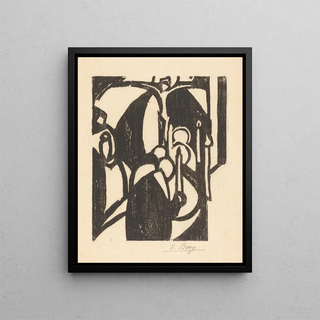 Procession - Else Berg — framed artwork on a wall