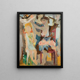 Family Painting - Else Hagen — framed artwork on a wall