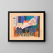 a nude woman on a sofa - Else Hagen — framed artwork on a wall