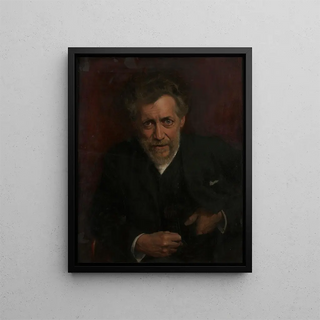 Portrait of Professor Edmund von Hellmer - Emanuel Baschny — framed artwork on a wall