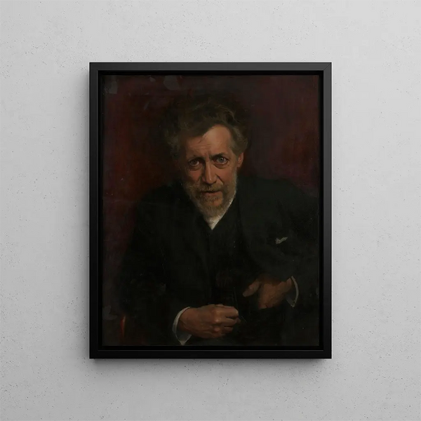 Portrait of Professor Edmund von Hellmer - Emanuel Baschny — framed artwork on a wall