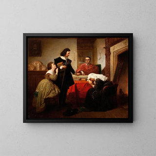 La réception de l'ordre - Emanuel Gottlieb Leutze — framed artwork on a wall